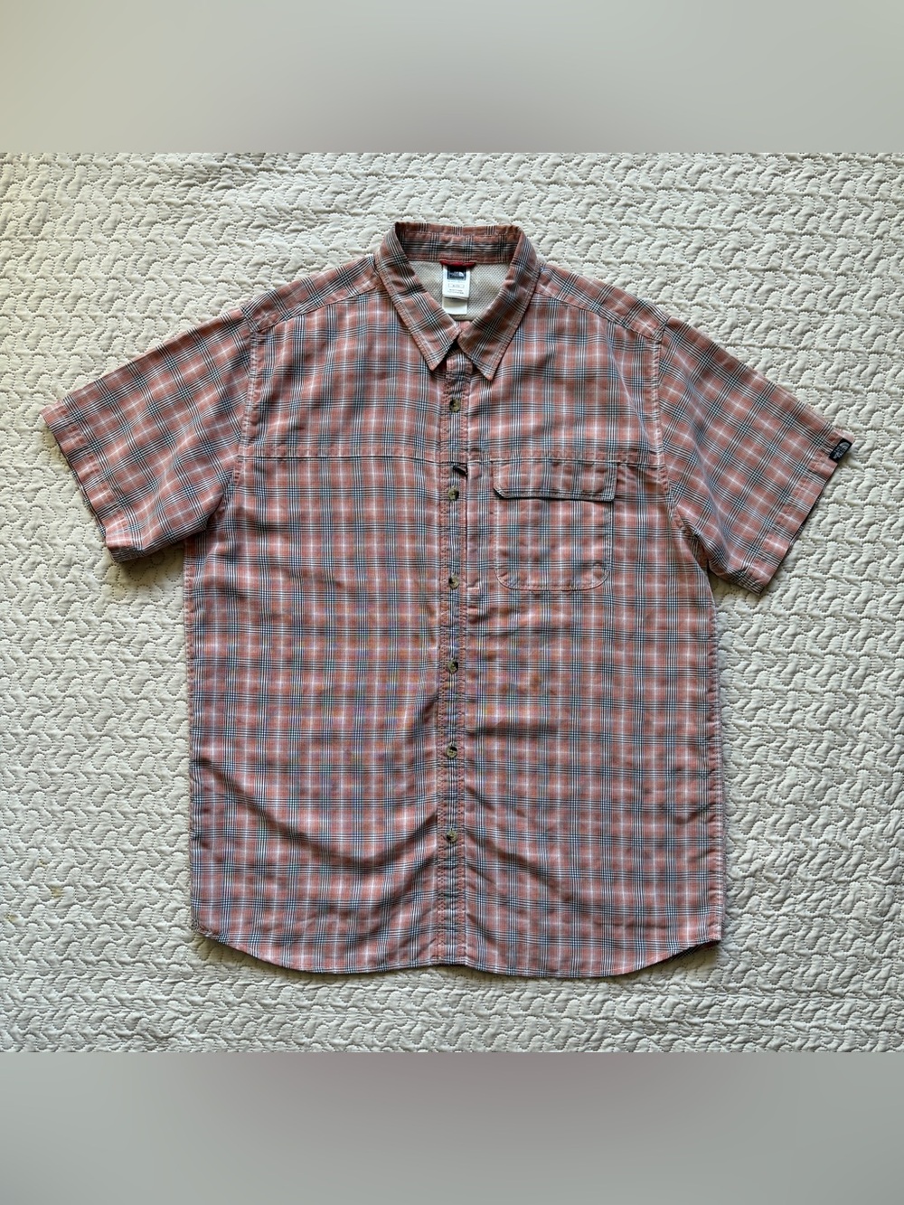 The North Face Men’s XL Plaid Short Sleeve Button-Up Hiking Outdoor Shirt Modal - Picture 2 of 11